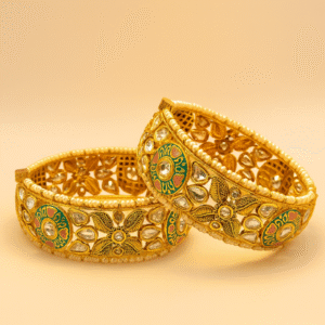Jevargarh Traditional Kundan Bangles – Exquisite Artistry, Timeless Elegance
