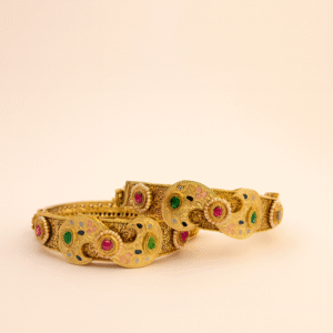 Jevargarh Enamel Paisley Bangles – Artistic Imitation Jewelry With Vibrant Detail