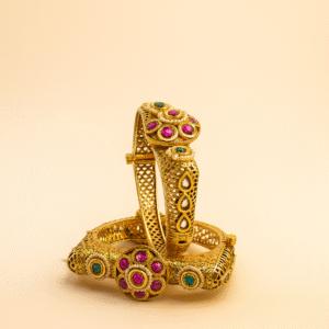 Jevargarh Jhumka-Accented Bangles – Premium Traditional Imitation Jewelry