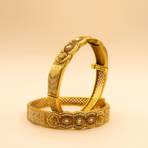 Multicolor Enamel Floral Medallion Bangles – Jevargarh