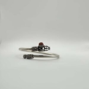 92.5 Silver Rudraksha Trishul Designer Kada