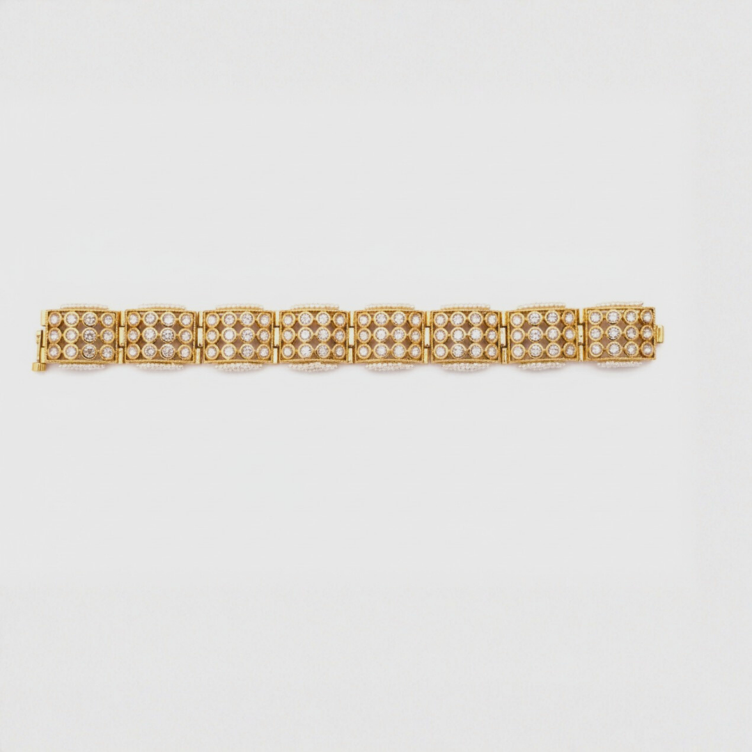 Bracelet with Square Stone Panels - Image 2