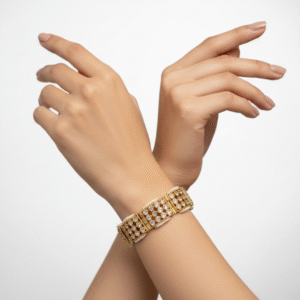 Bracelet with Square Stone Panels