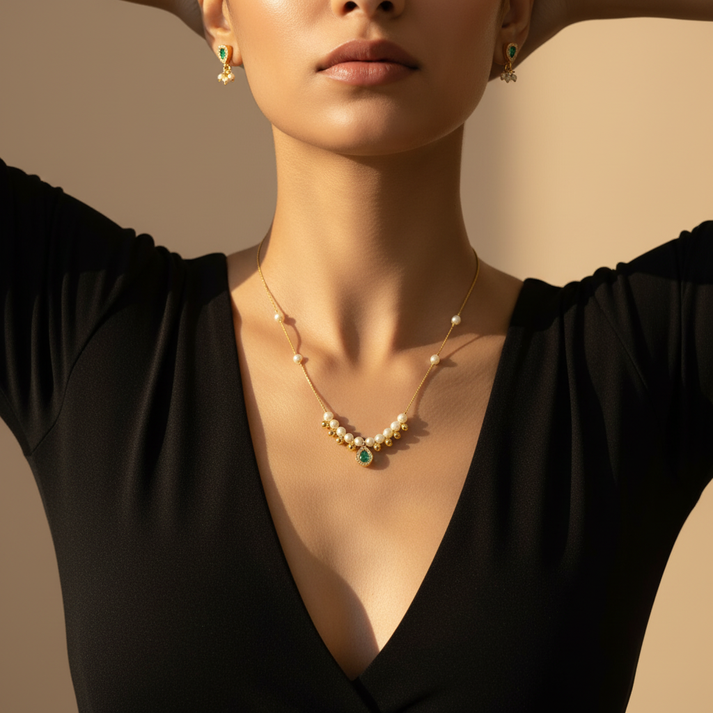 Necklace with matching earrings