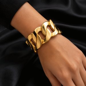 Premium Korean Gold Finish Chunky Link Kada Bracelet