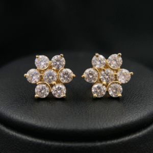 AD Floral Stud Earrings
