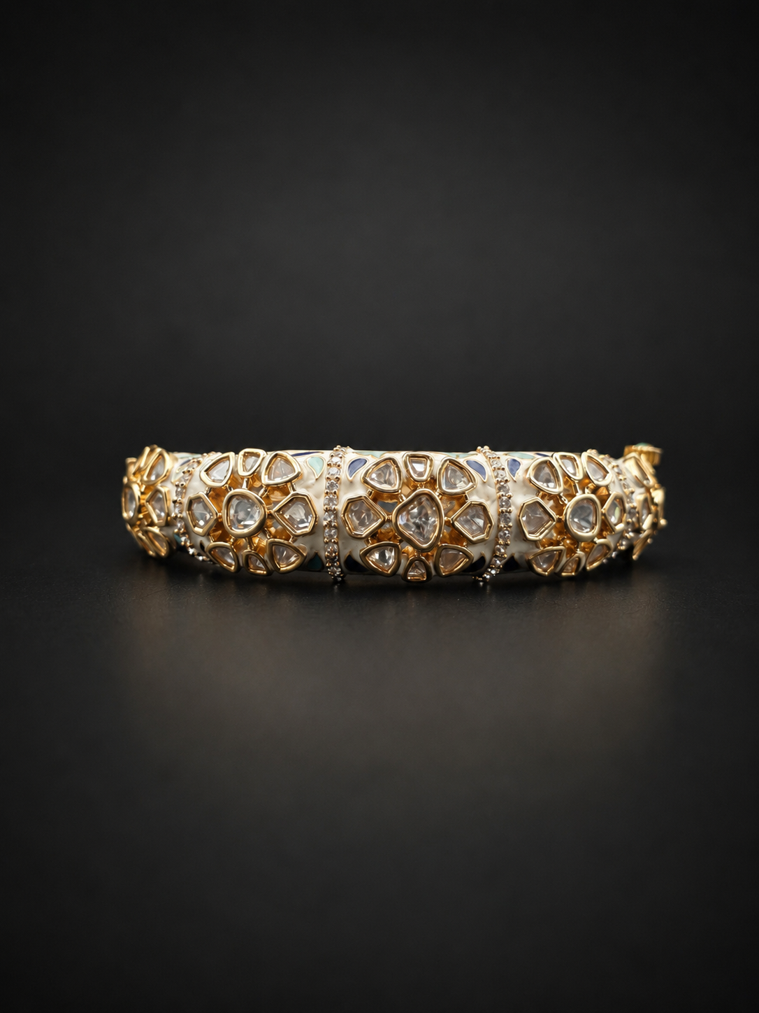 Royal Meenakari Kundan Designer Kada Bracelet for Women