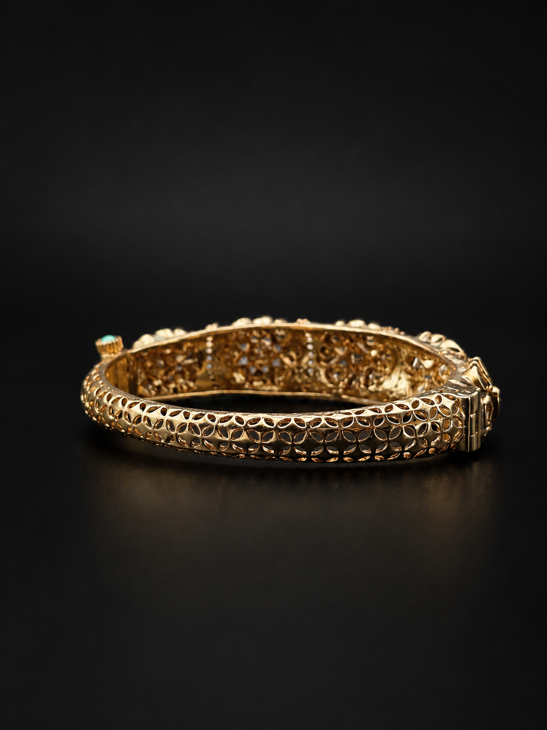 Royal Meenakari Kundan Designer Kada Bracelet for Women - Image 2