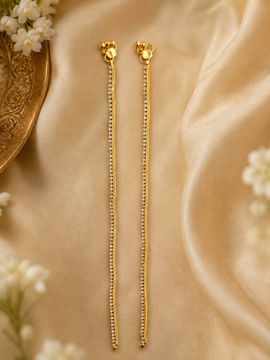 Royal Gold Polish Zircon Designer Payal for Women - Image 3