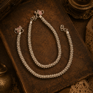 Royal Pearl Handcrafted Traditional Payal for Women – Elegant Multi-Strand Beaded Anklet