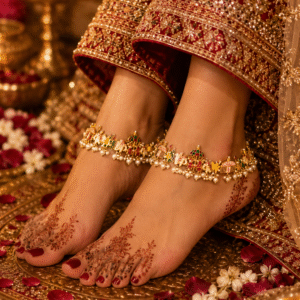 Royal Band Baaja Baraat Theme Traditional Payal for Women – Bridal Designer Anklet Pair