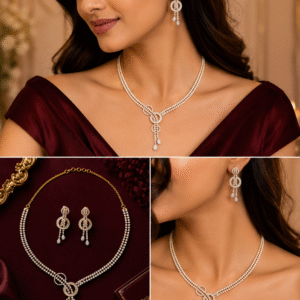 Royal Infinity Diamond-Finish Necklace Set
