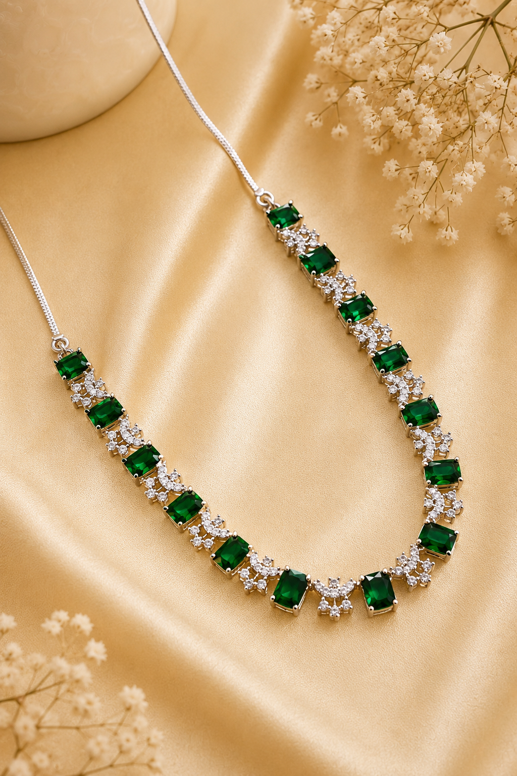 Emerald Royale CZ Drop Earrings - Image 3