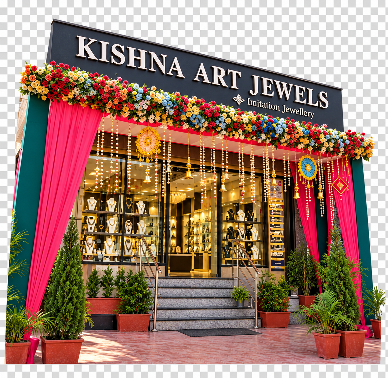 kishna art jewels festive storefront